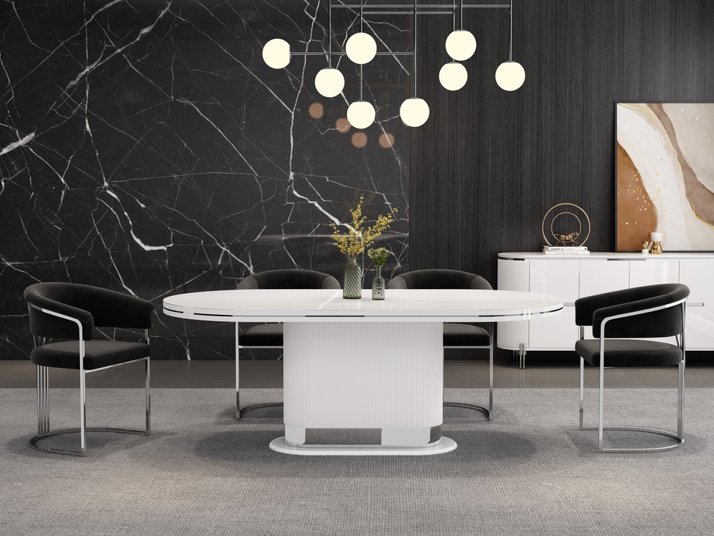 [TABLE-90593] Table a manger 90593 200x1000x750 ARGENTE