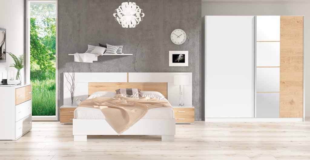 [CHAMBRE-ZYTA] CHAMBRE A COUCHER ZYTA ZY2 ARTISAN BLANC