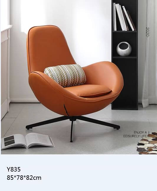 [CHAISE-Y835] FAUTEUIL DE CHAMBRE  85*78*82 REF 1298 ORANGE