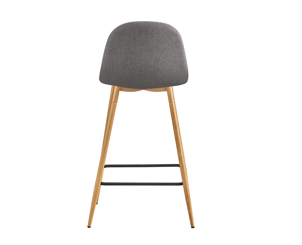 [CHAISEBAR-318-2] CHAISE BAR 318-2 TISSU GRIS /PIED BOIS