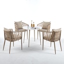 TABLE Y803  CARREE/1716*4CHAISES